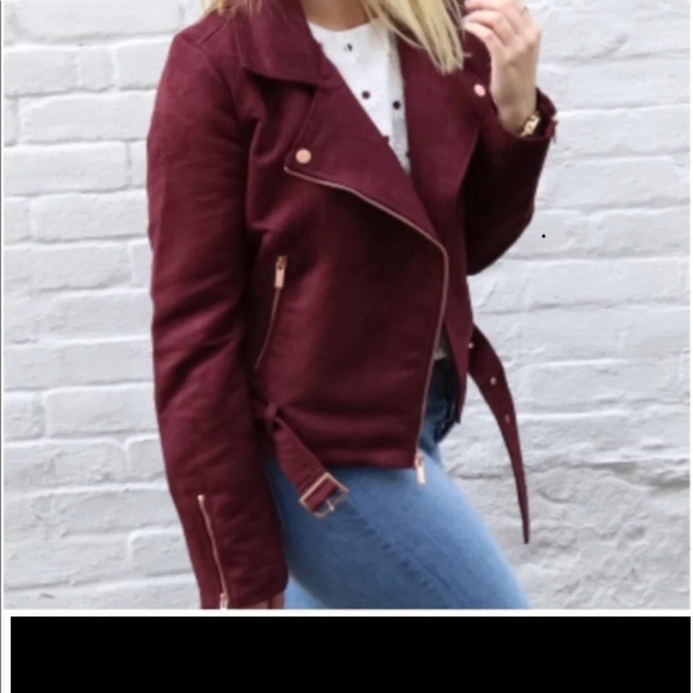 Lauren‎ Conrad Suede Moto Jacket